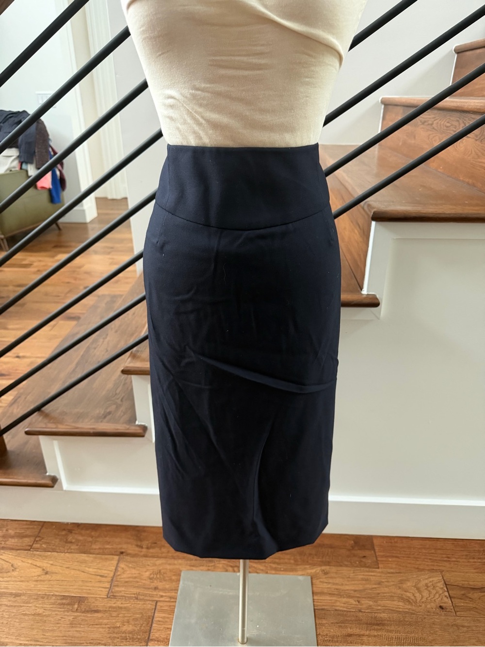 J.Crew Navy Classic High-Waist Pencil Skirt
